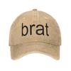 Charli Xcx Brat Baseball Cap Vintage Distressed Denim Washed  Sun Cap Unisex Women Outdoor Summer  Adjustable Hats Cap