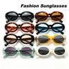 Unisex Trendy Retro Oval Thick Frame Shades, Women High-End UV400 Sunglasses Summer Sunscreen Eyewear for Pool Party Outdoor Gathering