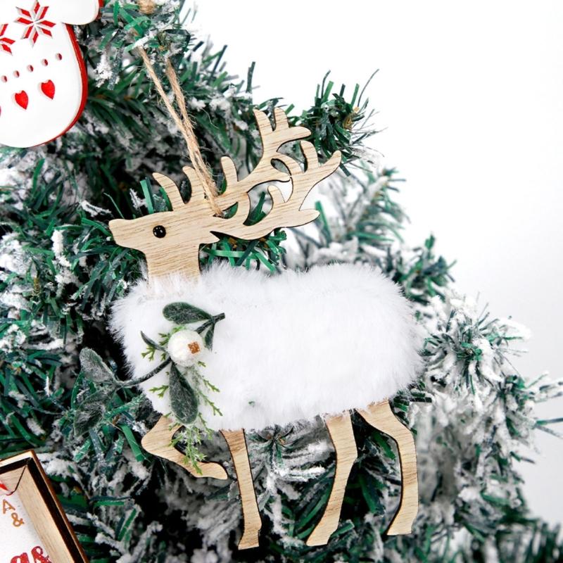 Portable Festival Wooden Plaque Decors for Door Wall Vehicles Christmas Party DIY Holiday Atmosphere