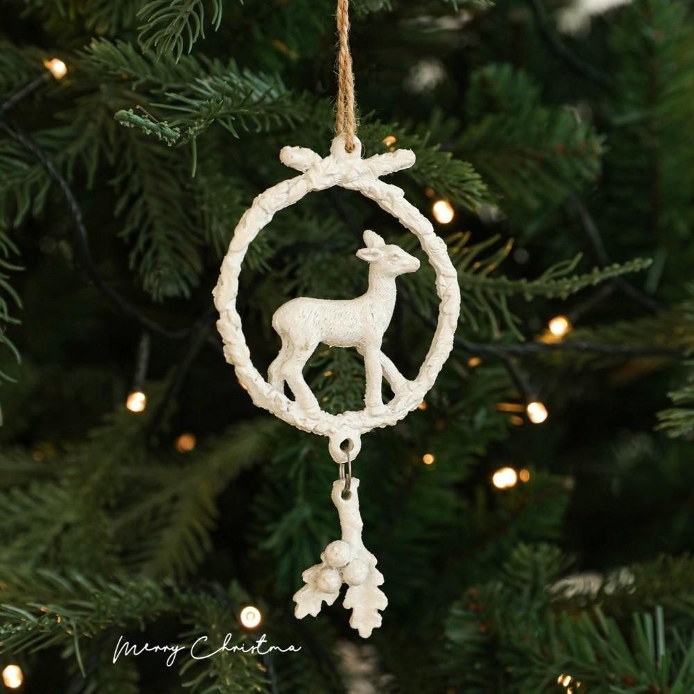 Hängender Weihnachtsdekorationsanhänger Elch Pentagramm Schneeflockendesign Weihnachtsbaumschmuck Kunststoff Weihnachtsgeschenke Weihnachtsfeier