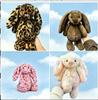 New Arrival Creative Rainbow Rabbit  Pink Cheetah Rabbit Soothing Comfort Doll Cute Plush Bunny Toy Birthday  Holiday Gift
