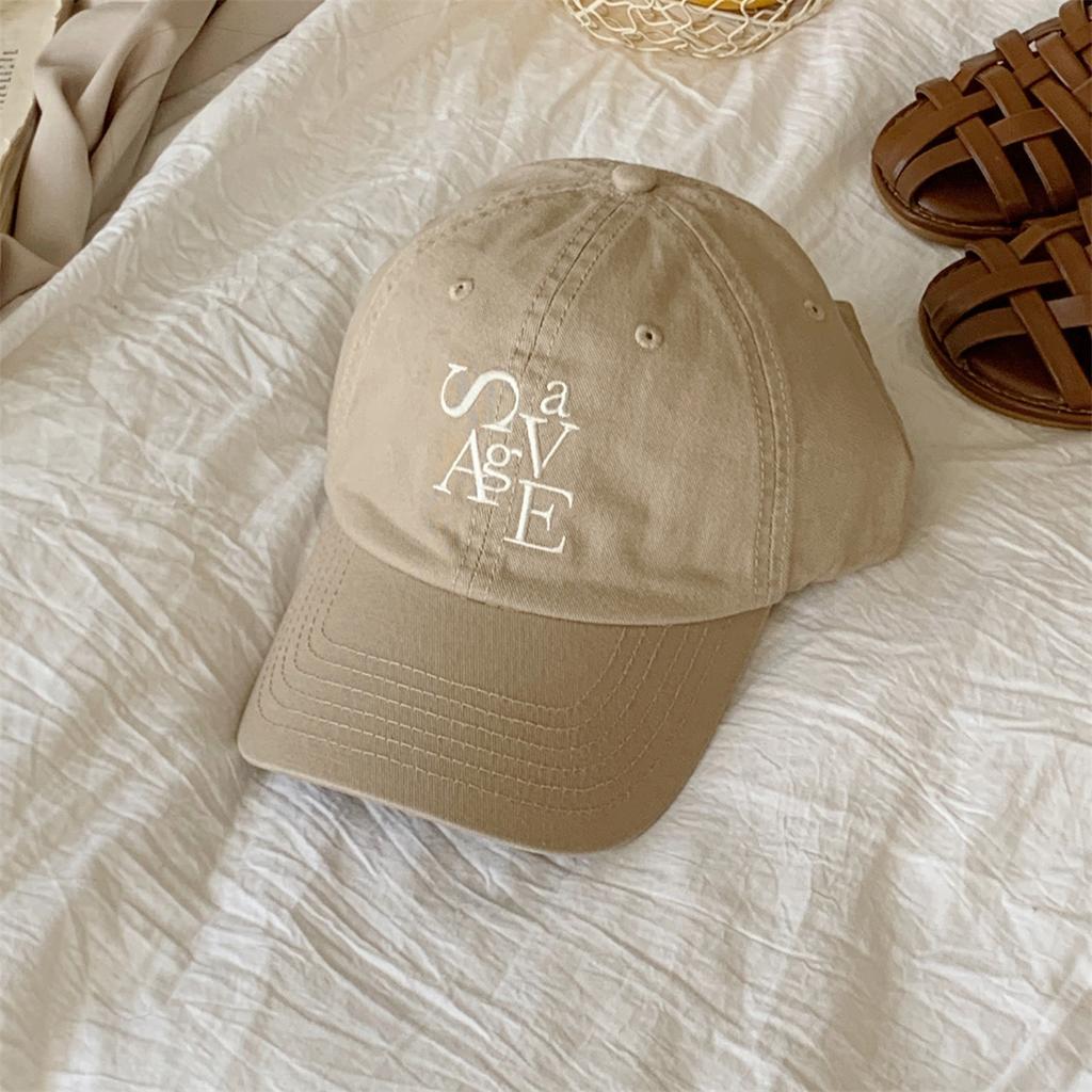 Soft Top Letter Embroidered Baseball Cap for Women New Age Reducing Face-reducing Versatile Sun Visible Casual Baseball Cap for Men