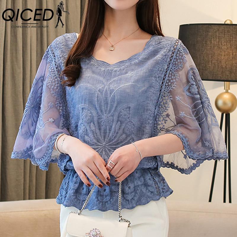 

QICED Женские модные повседневные блузки и рубашки с V-образным вырезом и принтом однотонного цвета XXL