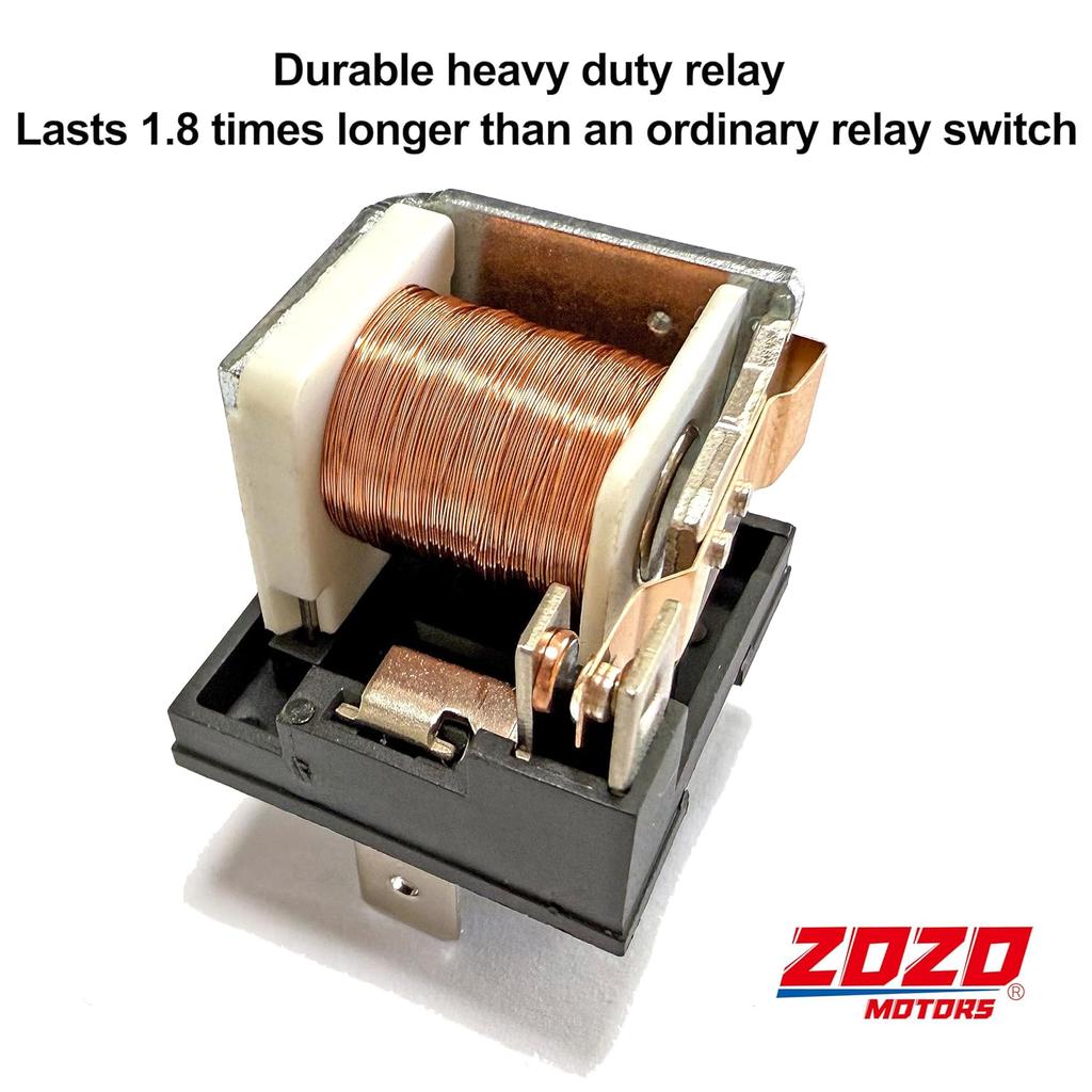 Dual Electric Fan Relay Kit Radiator Electric Cooling Fan Thermostat Kit Temperature Sensor Switch 185 On 175 Off, 40 AMP Waterproof Relay Kit