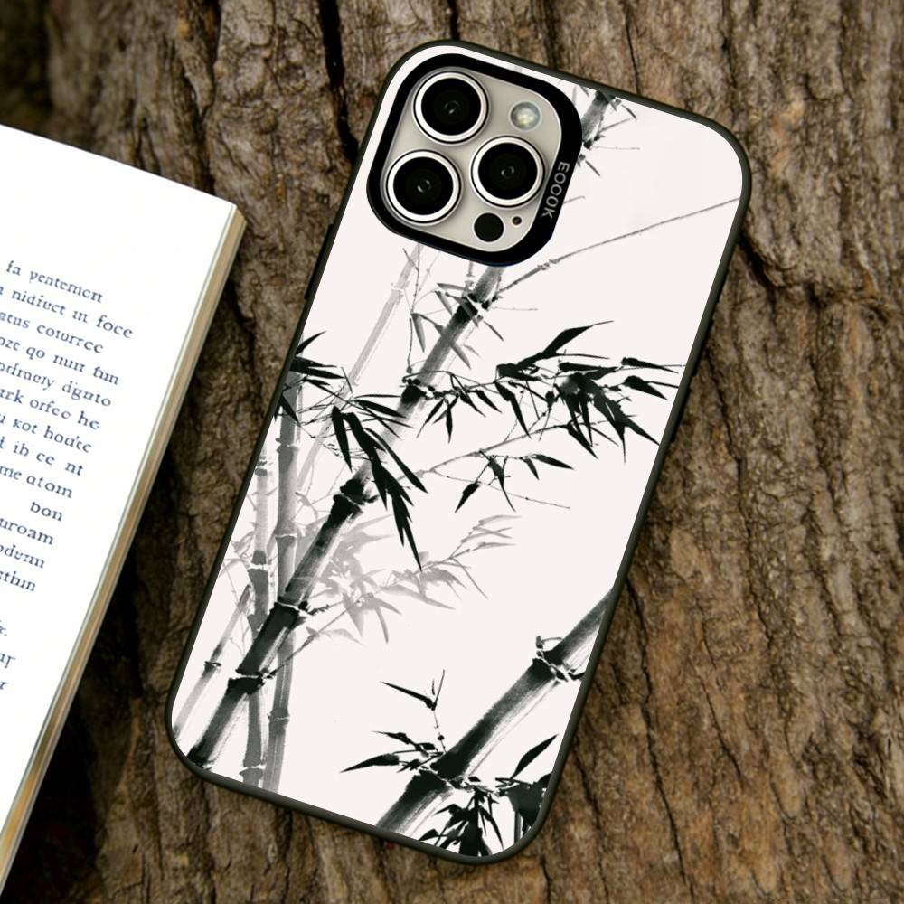 Classical Chinese Landscape Phone Case For iPhone 17,16,15,14,13,12,11 Plus,Pro Max,XS,Colorful Silver Phone Case Funda Cover