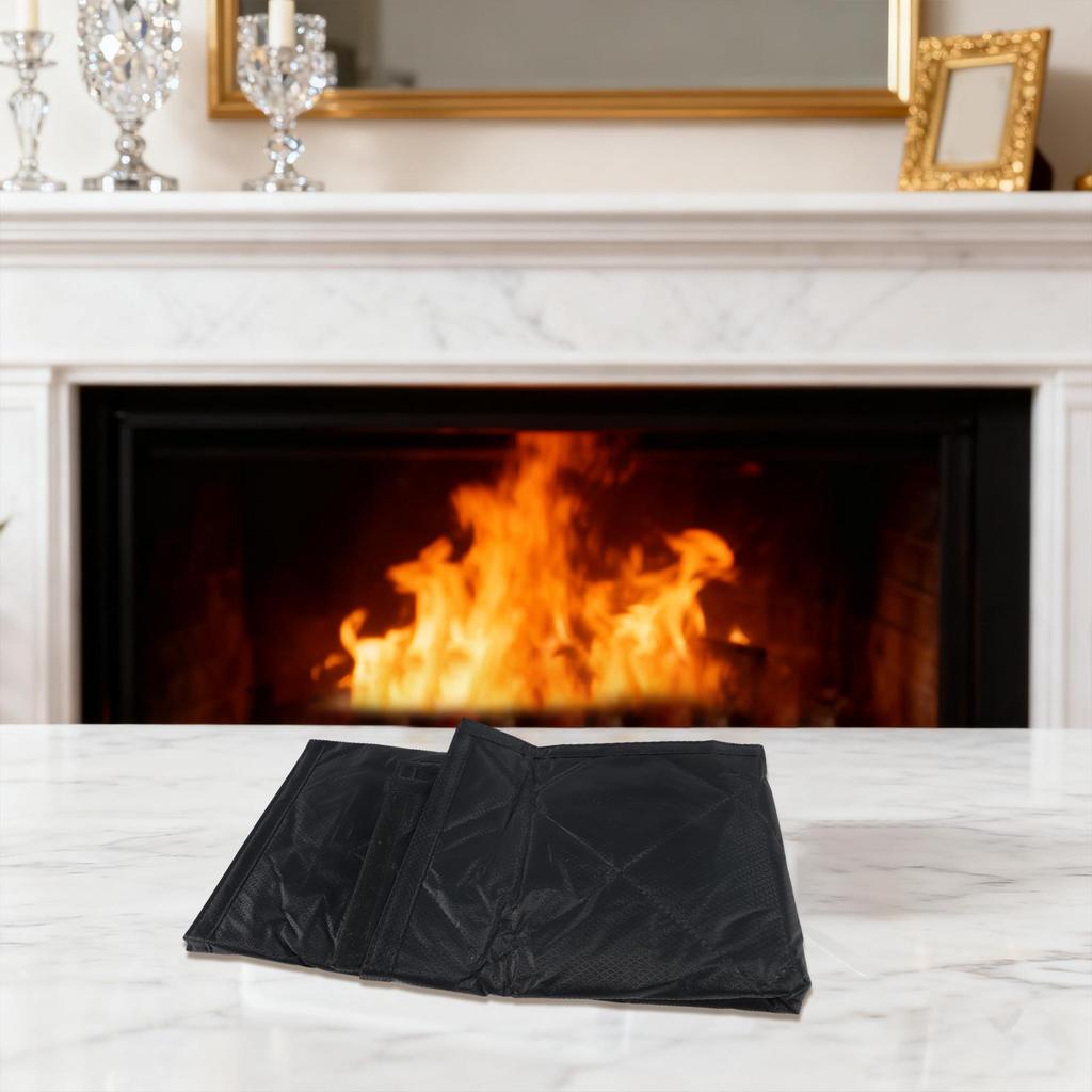 Compact Storage Solution Fireplace Draft Cover Magnetic Draft Stopper