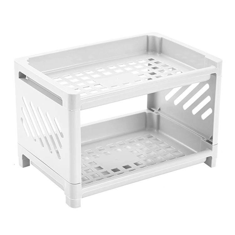 

Двойная полка для хранения в ванной комнате, полка для хранения в ванной, многоуровневая полка для хранения закусок, многоуровневая полка #C0MW3# белый