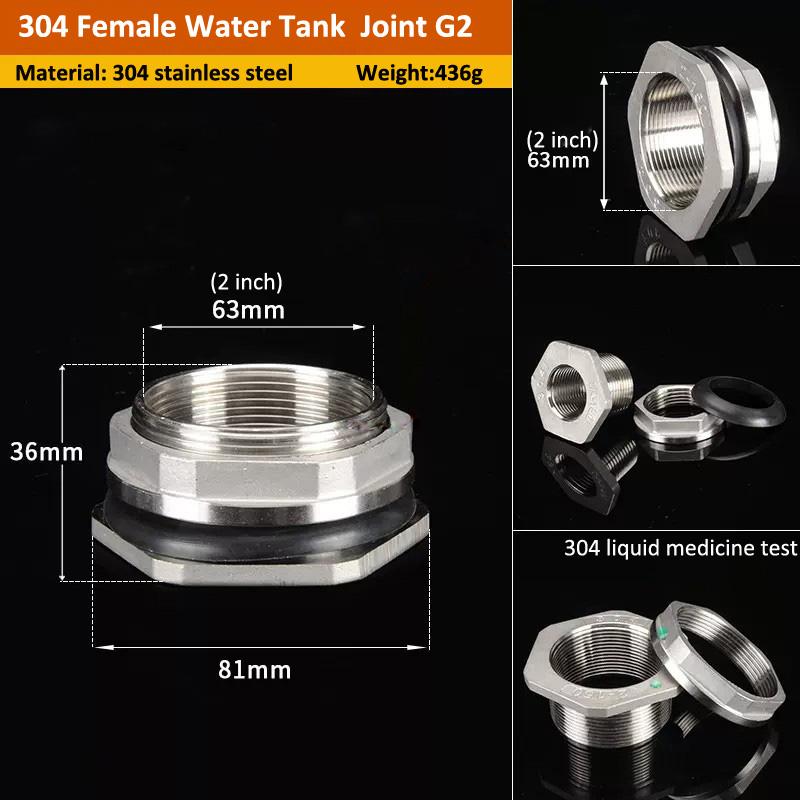 1/2” 3/4” 1” 1-1/4” 2" BSP Außengewinde 304 Edelstahlrohr Einzelner loser Schlüssel Drehanschlussmutter Wassertank Verbindungsstück