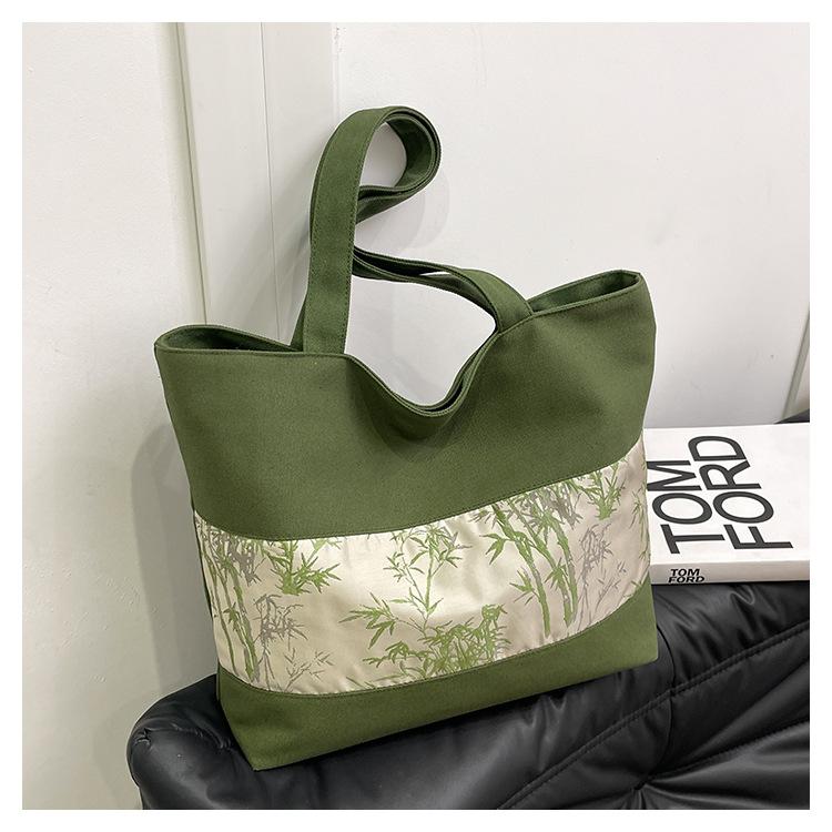 Bag Handheld Girl Spring New Versatile Canvas Bag Large Capacity Tote Bag