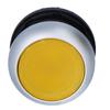 M22-DL-Y drive, illuminated flat yellow button with spring return