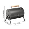 Compact Charcoal Grill for Outdoor Use with Chimney and Handle Garden Beach
