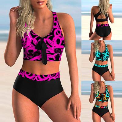Print High Waist Bikini Sexy Swimsuit Women Push Up Bathing Suit Bikini Set Plus Size Swimwear Women Beach Swimming Suit