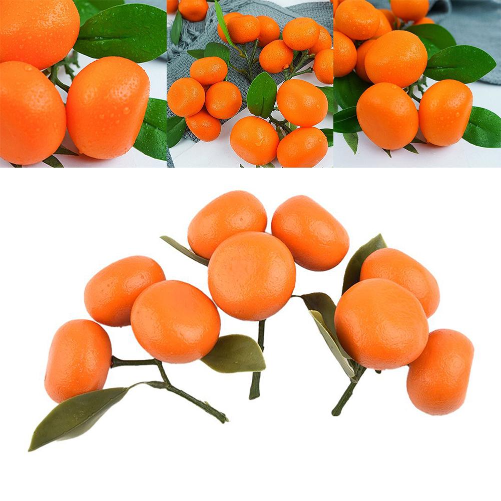 9 Stück Künstliche Orangenfrucht-Set aus Schaumstoffmaterial für Küchentisch Bar Display Dekorationen und Fotografische Requisiten