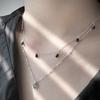 Dewdrops Necklace_black Onyx Dewdrop Silver Necklace LISSE Black Onyx Gemstone Necklace
