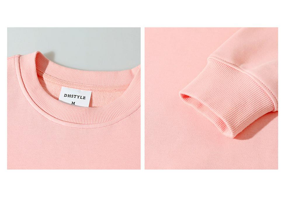 Heavyweight 380g Round Neck Pullover Sweatshirt – Autumn/Winter Trend, Drop Shoulder, Thick Long Sleeve Outerwear