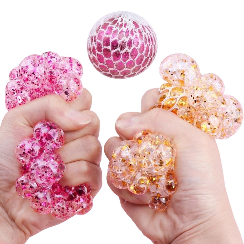Mesh Soft Balls, Pressure-relieving Squeezing Grape Balls, Stress-relieving Balls (random Color)100ml