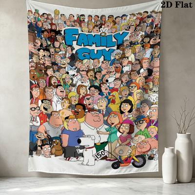 Family Guy Wall Tapestry Aesthetic Wall Hanging Printed Fabric Blanket Decorative Tapestries For Bedroom Living Room Home Decor