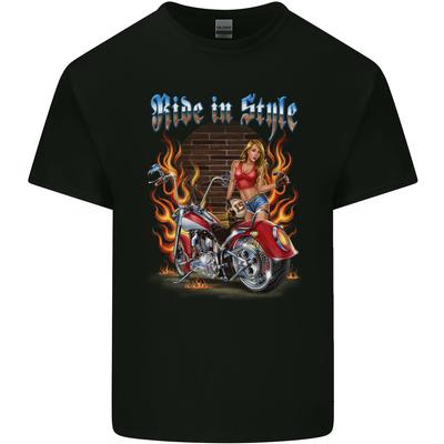 Biker Ride In Style Chopper Motorcycle Mens Light Cotton T-Shirt Unisex T-Shirt