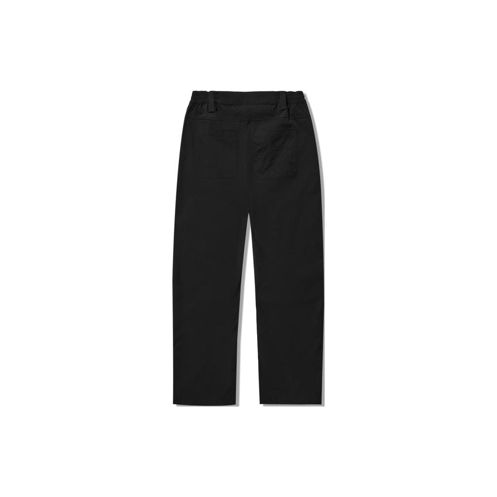 Li Ning Reignite Series Solid Color Straight Loose Casual Pants Men Bottoms Black AKXU111-1