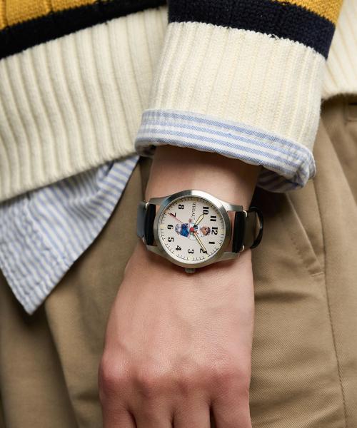 [LLOYD] LLOYD X WHO.A.U Коллаборация Медведь Мужские Кожаные Часы LL1G26203ISB - LL1G26203ISB