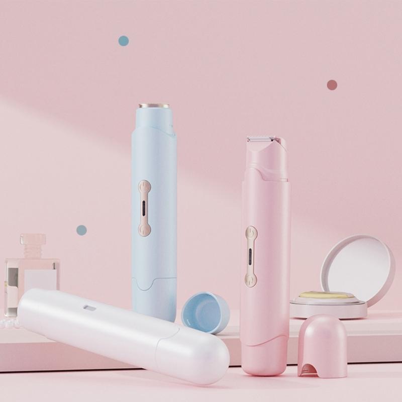 Quiet Motor Personal shavers with Rounded Ceramic Blades for Low Noise Full Body Grooming