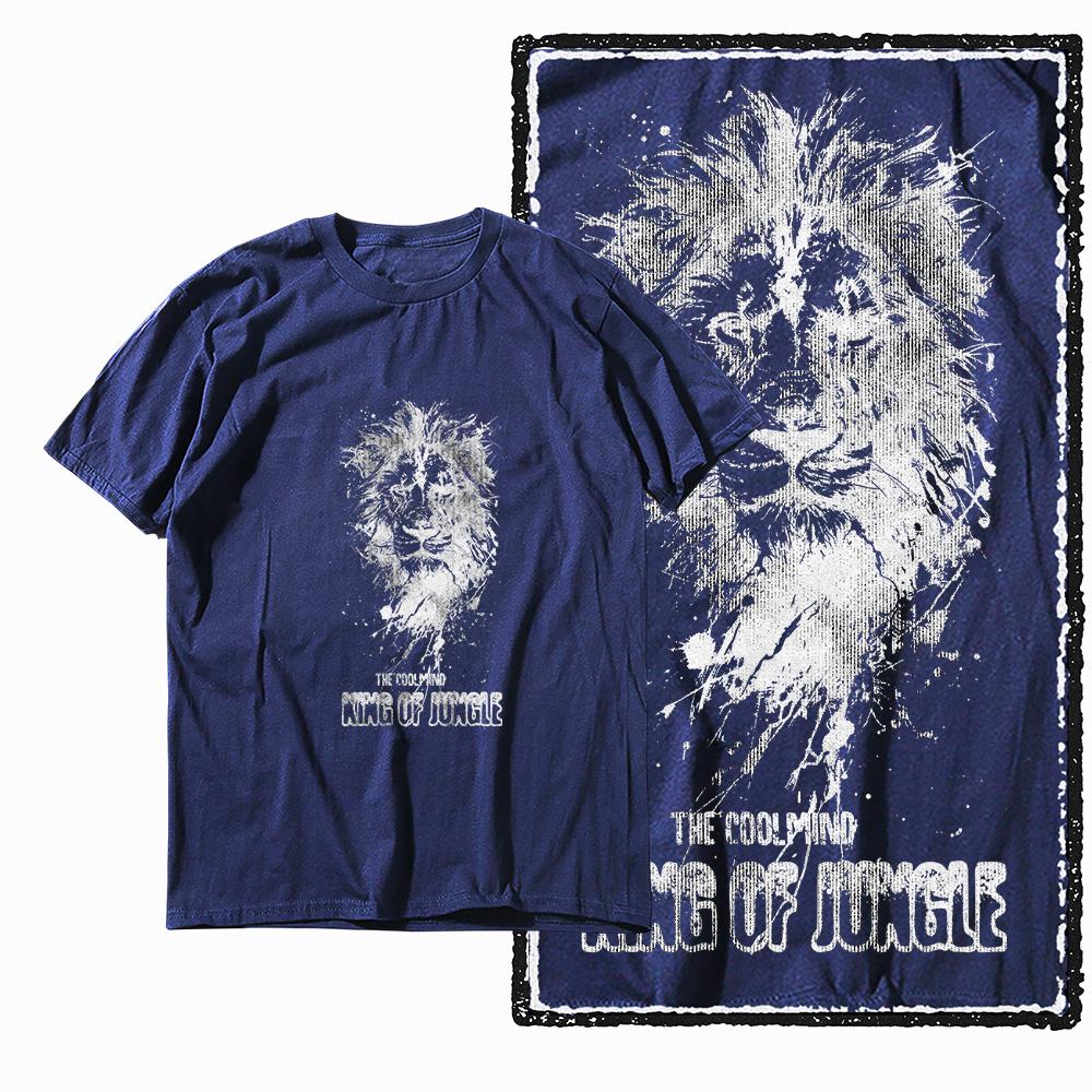 Coolmind MAV lion printed Exclusive graphic men T shirt 100% cotton big size streetwear men tshirt cool t-shirt tee shirts