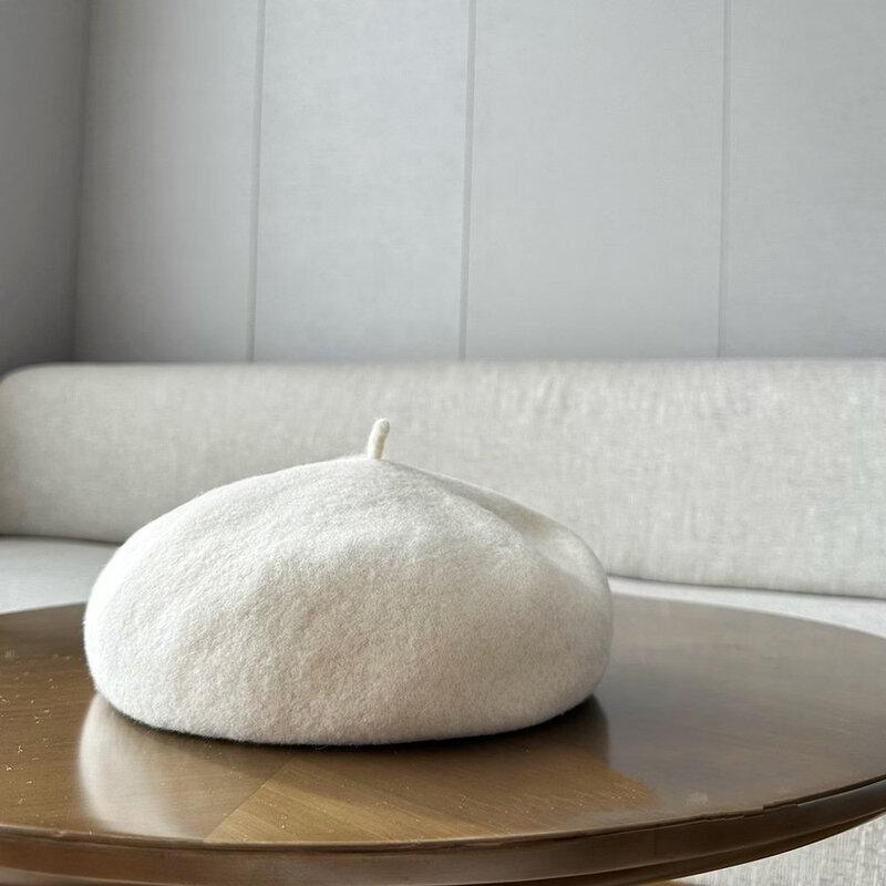 Женская ретро-шляпа-берет из шерсти M (56-58cm)