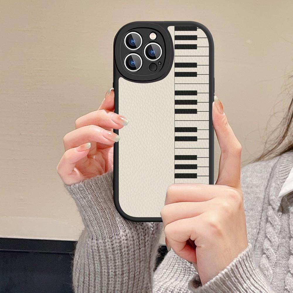 Piano Keys Is Simple Retro Phone Case Hard Leather For IPhone 16 15 14 13 12 Mini 11 14 Pro Max Xs X Xr 7 8