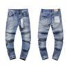 AM Jeans Washed Old Retro Ripped Ink Splashing American High Street Jeans