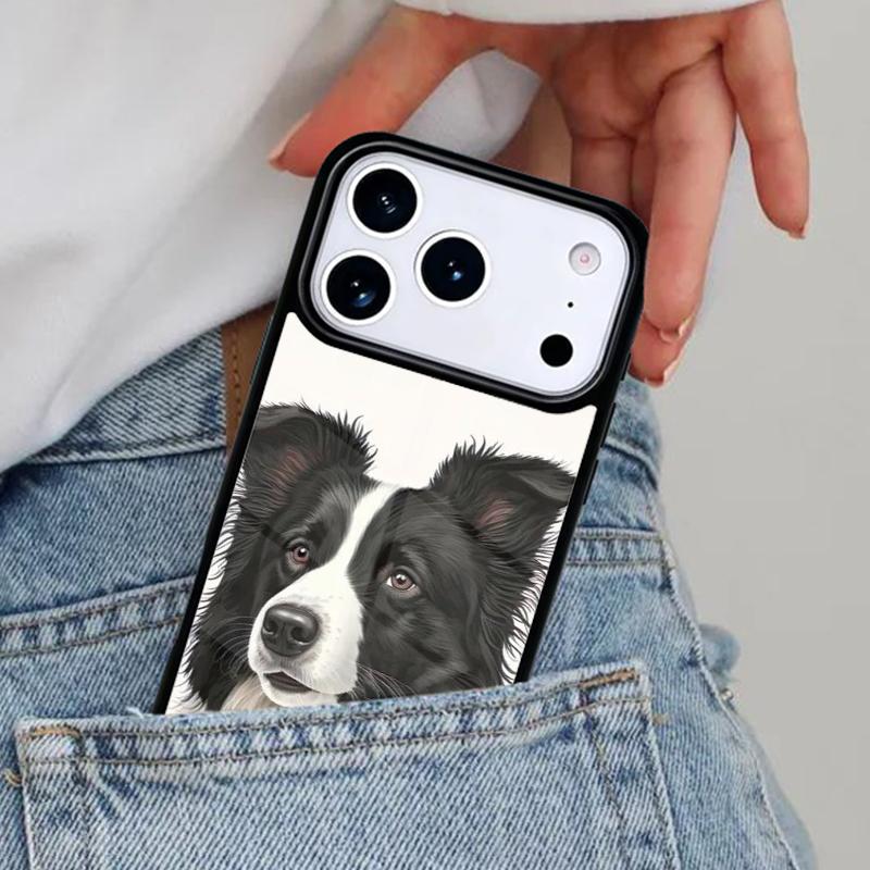 Border Collie Dog Phone Case for iPhone 16e 15 14 13 12 17 Pro Max Plus Air 17pro Cover Coque