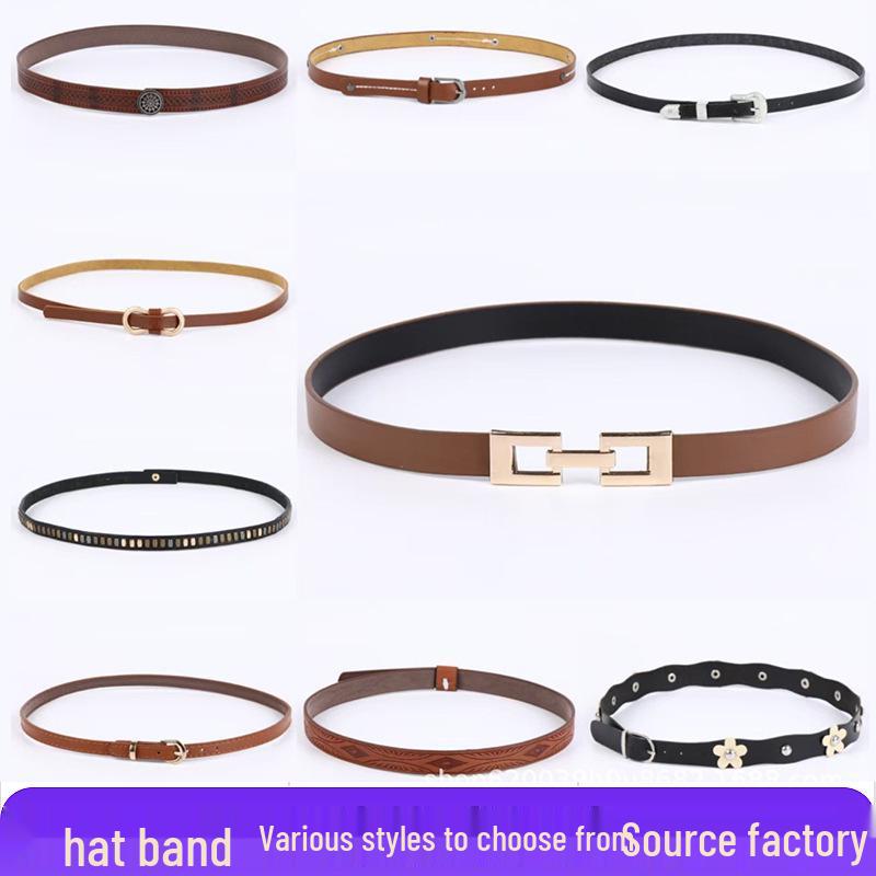 Retro European & American Straw Hat with Leather Buckle and Creative Hatband Decoration