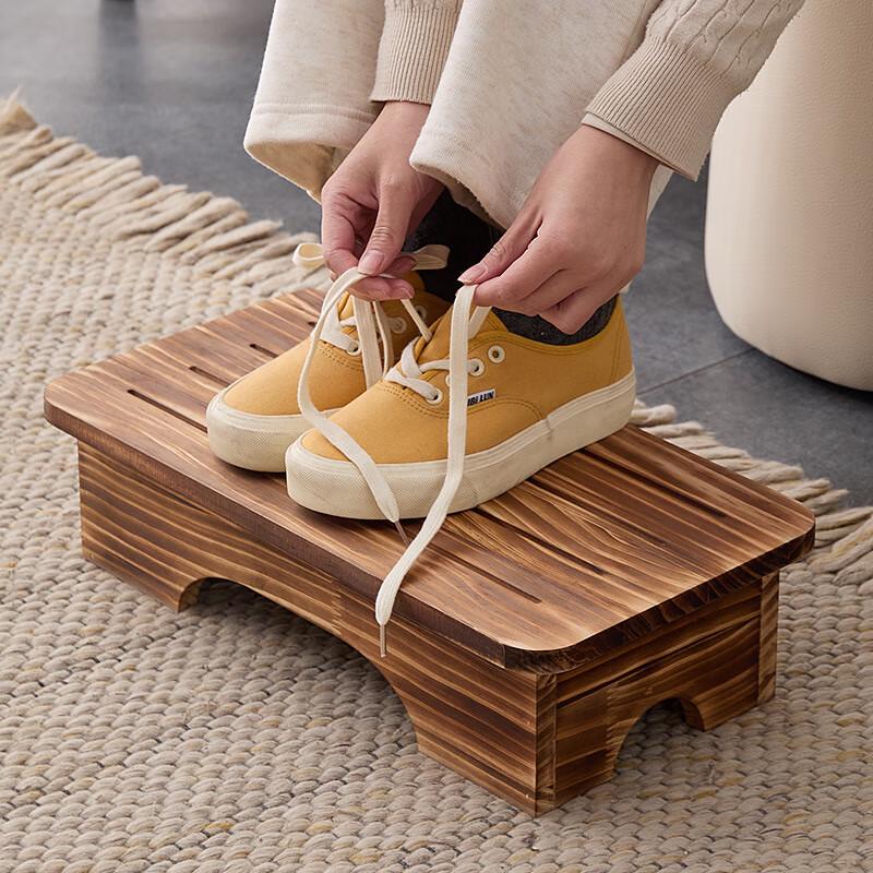 Solid Wood Footrest Stool