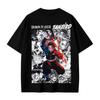 2026 Unisex's Demon Slayer Anime T Shirt Tanjiro Kamado Front Graphic Back Shadow Print Cotton Tee for Casual Daily Streetwear