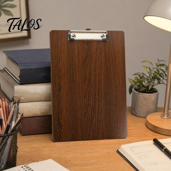 Sturdy Clip Board Wooden Clipboard with Metal Clip, A4 Letter Size Drawing Durable Sketching Board, Wood Grain Thicken Hardboard for Office,