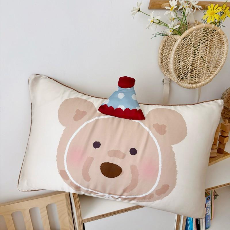 60S Tencel Lyocell Pillowcase Kids Adults 30x50cm Single Or 48x74cm Pair Soft Breathable Bedding Cover Ins Style Printed