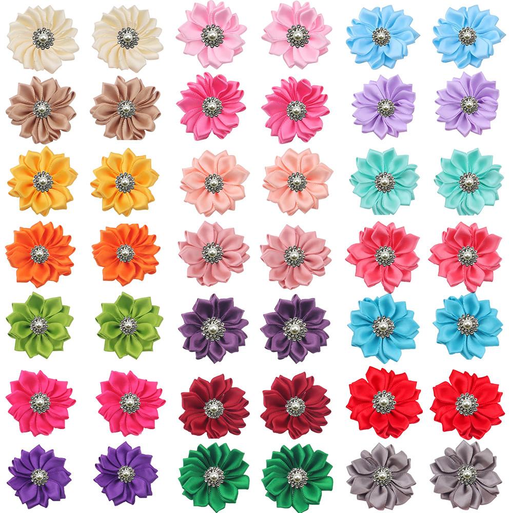 50/100pcs Flowers Dog Bows Small Dogs Hair Bows Fashion Pet Hair Accessories Pet Dog Grooming Bows Pearl Style Dogs Hair Bow