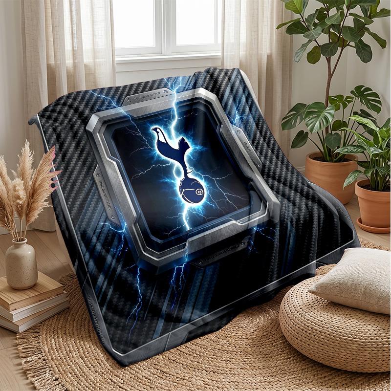 Tottenham Hotspur Theme Blanket Soft Flannel Blanket Plush Throw Blanket Cozy Sofa Bed Blanket for Home Decor