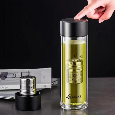 Sticlă de Apă cu Infuzor de Ceai și Capac Magnetic pentru Cană, Rezistentă la Căldură, Cană de Apă Portabilă, Etanșă, Cană de Ceai pentru Birou, Gospodărie
