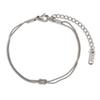 Elegant Titanium Steel Knotted Snake Bone Double Layer Bracelet for Women