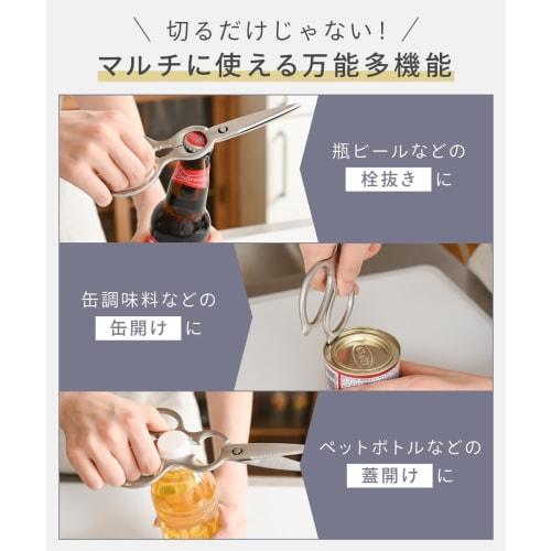 CICADA Kitchen Scissors with Case, Lightweight, Disassembled, Stainless Steel, Dishwasher Safe, and Magnet