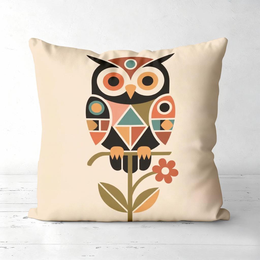 Colorful Butterfly and Owl Patterned Decorative Cushions Polyester Pillowcase,sofa Decorative Cushion Cov Headboard Pillow