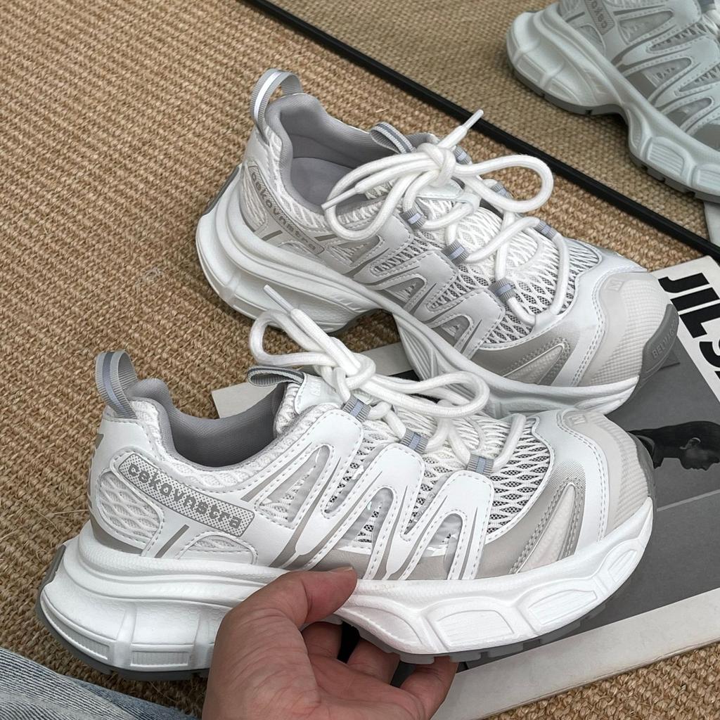 Big head platform dad shoes women's summer new mesh breathable kapibara lightweight running sports shoes