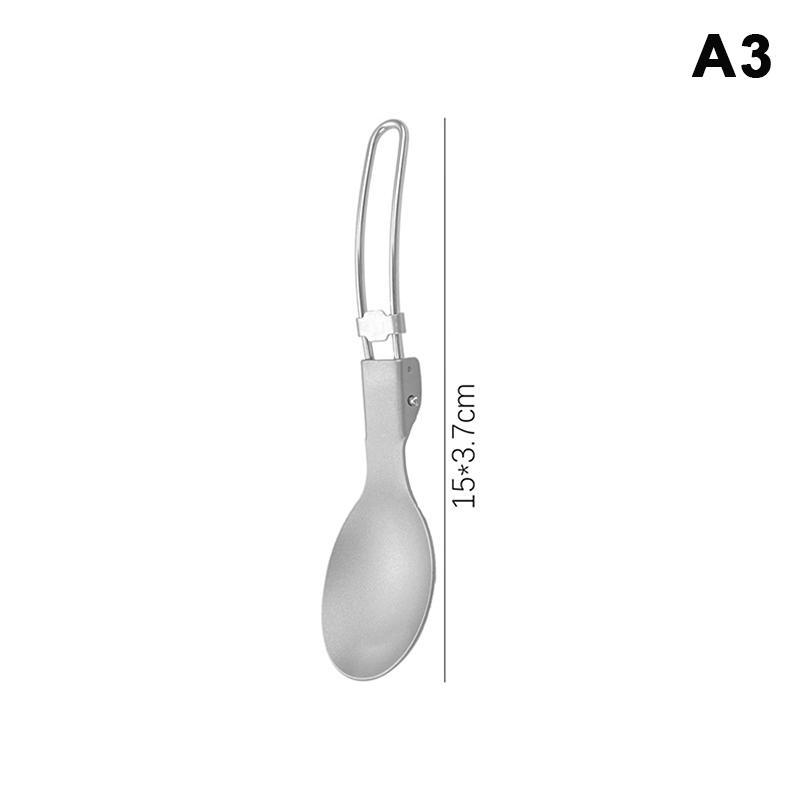 1/2/3/4Pcs Titanium Spoon Spork Ultralight Portable Cutlery Foldable Handlle Tableware For Outdoor Camping
