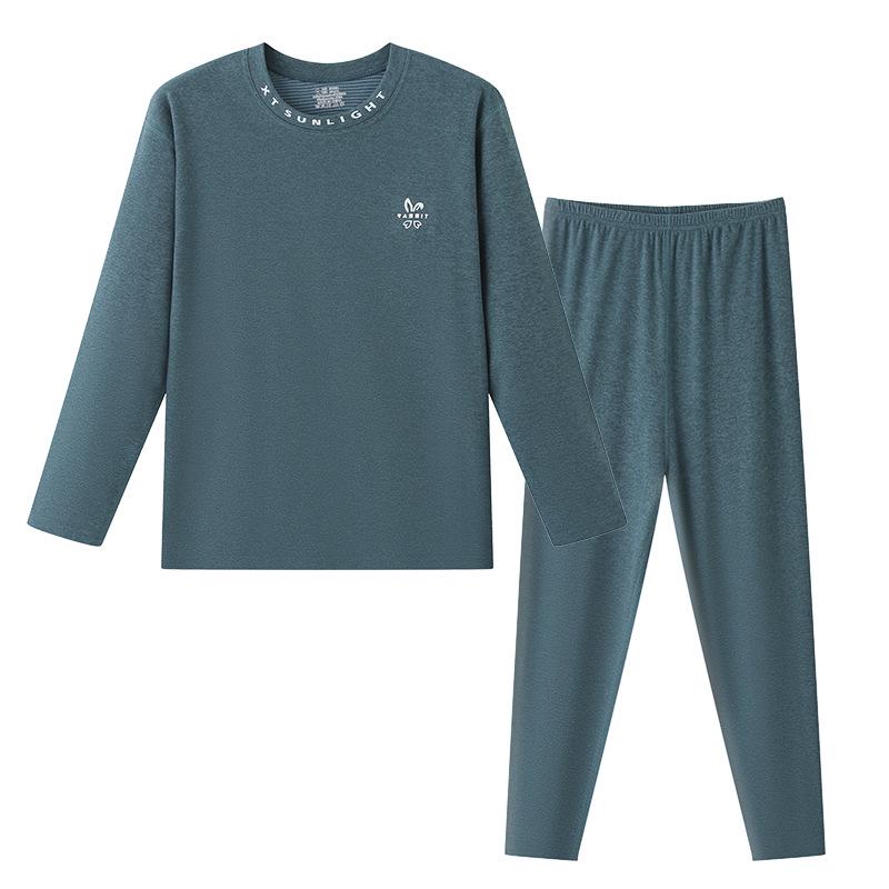 Cozy Fleece Plus-Size Kids' Thermal Set: Autumn Top & Trousers for Boys & Girls