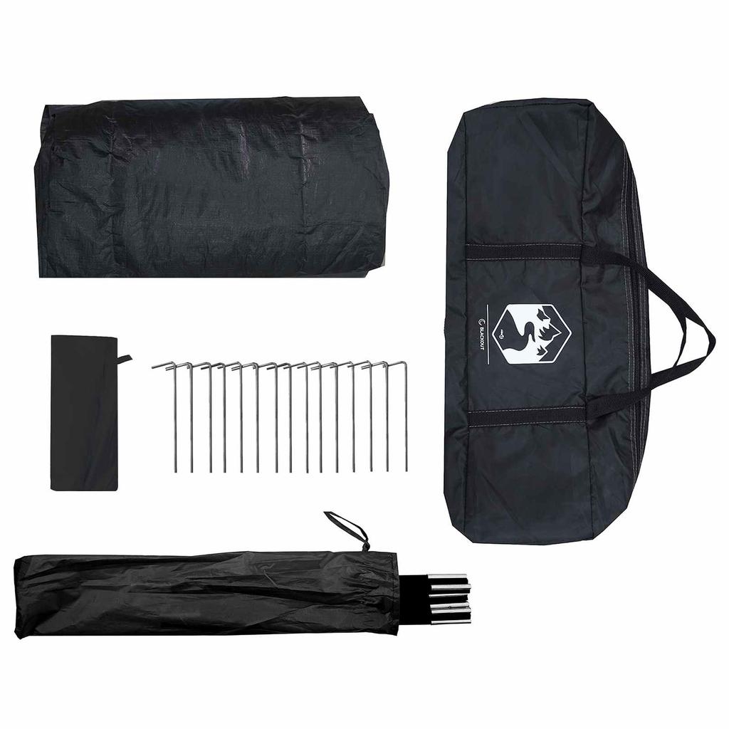 Cabin Tent with Roof White Blackout 400 x 210 x 180 cm Polyester