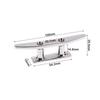 316 Stainless Steel Combo Mooring Cleat 1Pc 4 5 6 Inch 2 Hole Polished for Marine Boat Deck Use
