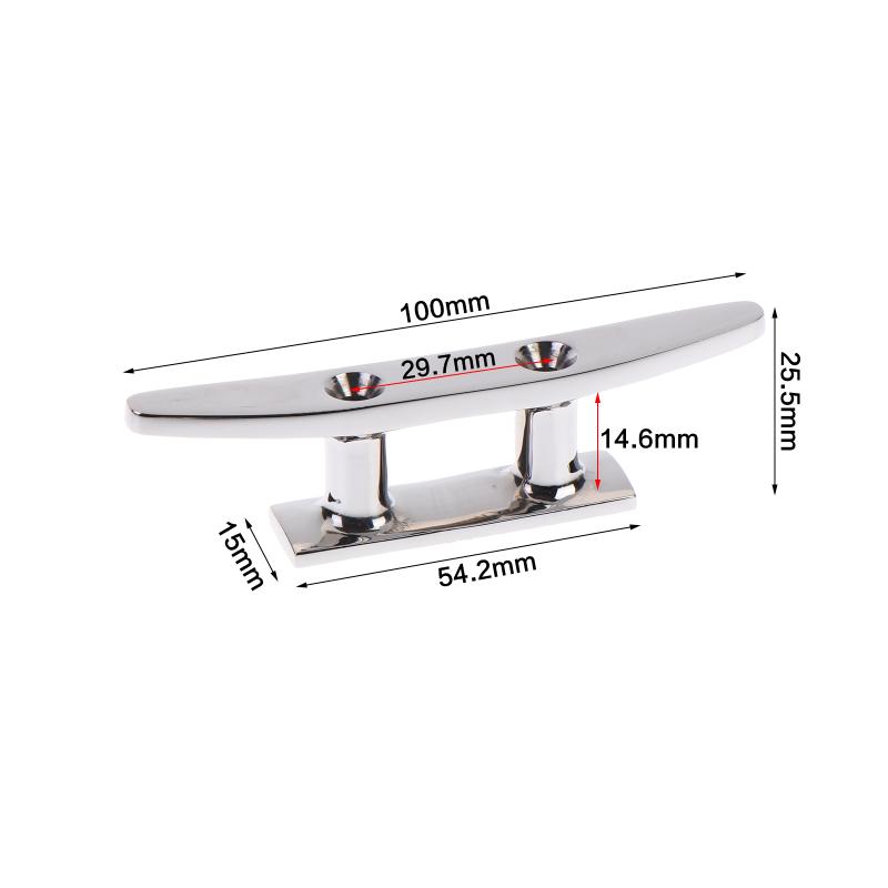 1Pc 4  5  6  Combo Mooring Cleat 2 Hole 316 Stainless Steel Polished Boat Cleats For Marine Boat Deck Rope Tie Yacht Hardware