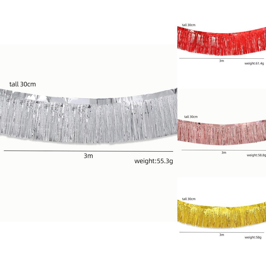 Vibrant 30cm By 300cm Rain Streamer Banners For Birthday Christmas And Holiday Party Decor