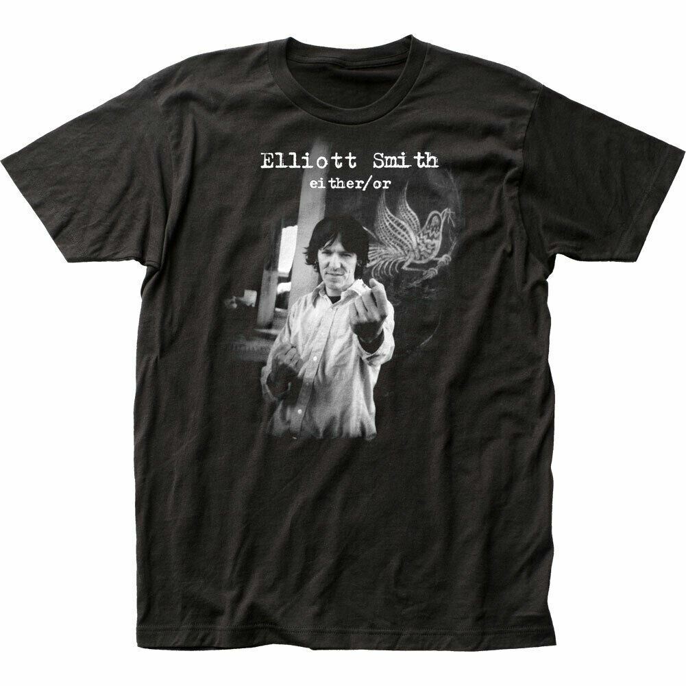 26 Elliott Smith Either Or T Shirt Mens Licensed Rock N Roll Retro Classic Black Unisex T-Shirt M