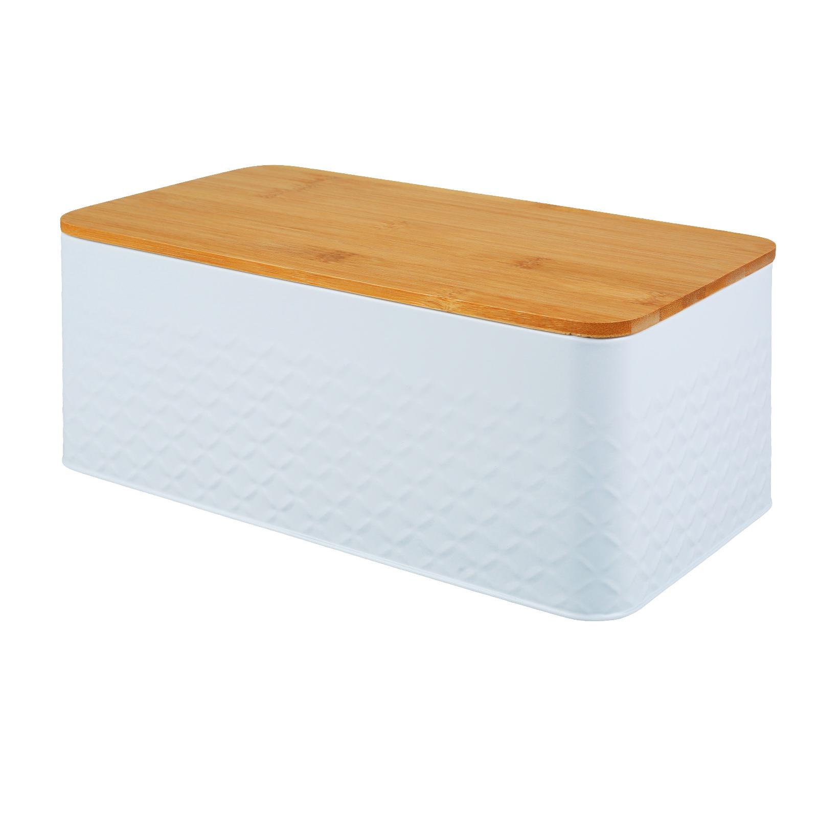 

Контейнеры для хранения хлеба, коробка из металла, дышащая, бамбуковая крышка, остатки еды, выпечка, готовка, органайзер для ланча, коробка, портативная белый